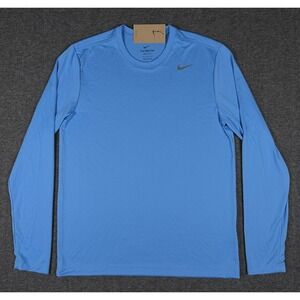 Nike Shirt Mens Medium Blue Dry Fit Team Legend Long Sleeve Tee DV7298 448 *